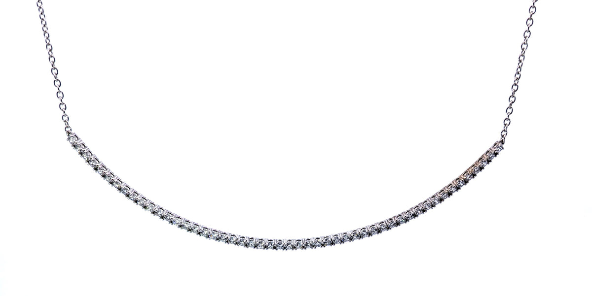 14K White Gold 3.00 cttw Lab Grown Diamond Necklace