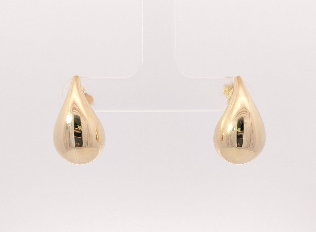 Pendientes de oro amarillo de 10 quilates de 17 mm