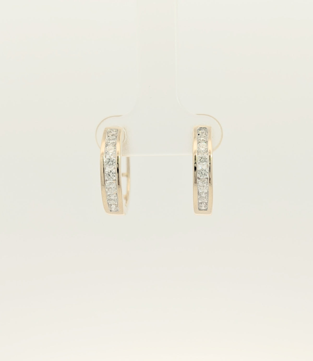 10K Gold Lab Grown Diamond Hoop Earrings