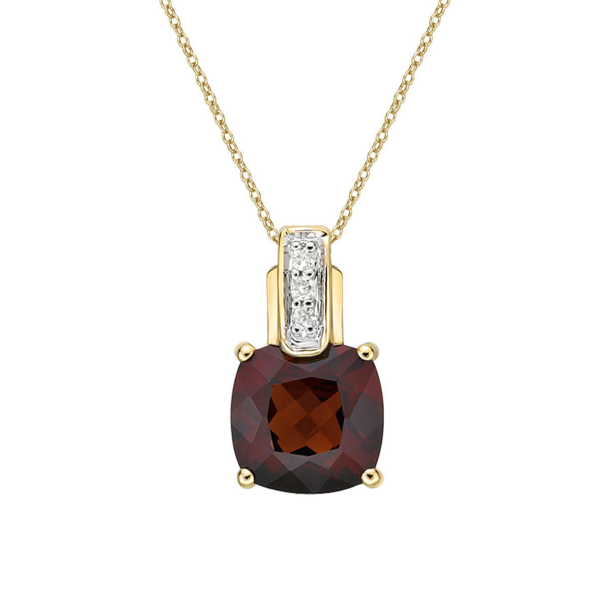 Garnet and Diamond Pendant