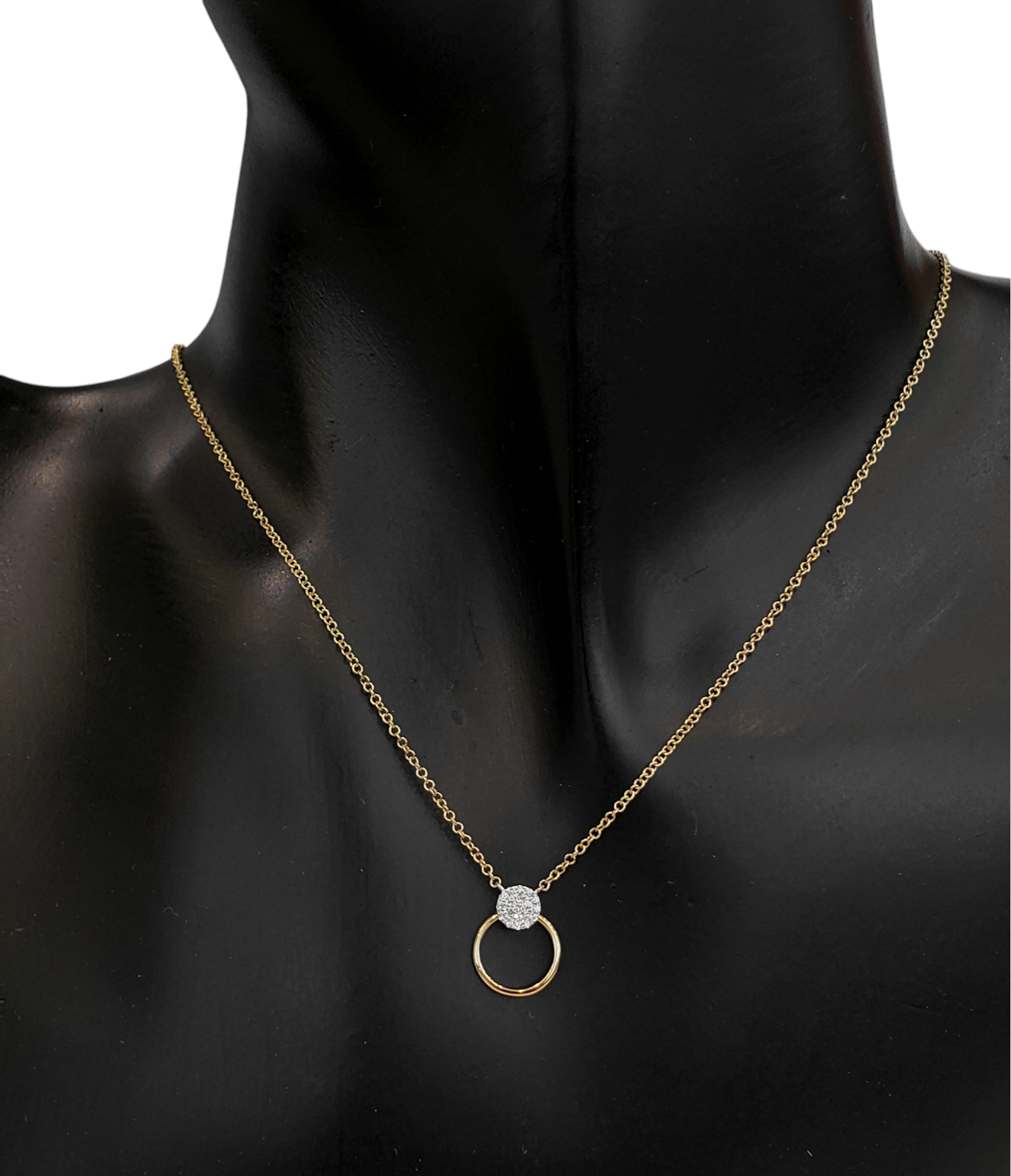 14K Yellow and White Gold 0.05 cttw Diamond Pendant