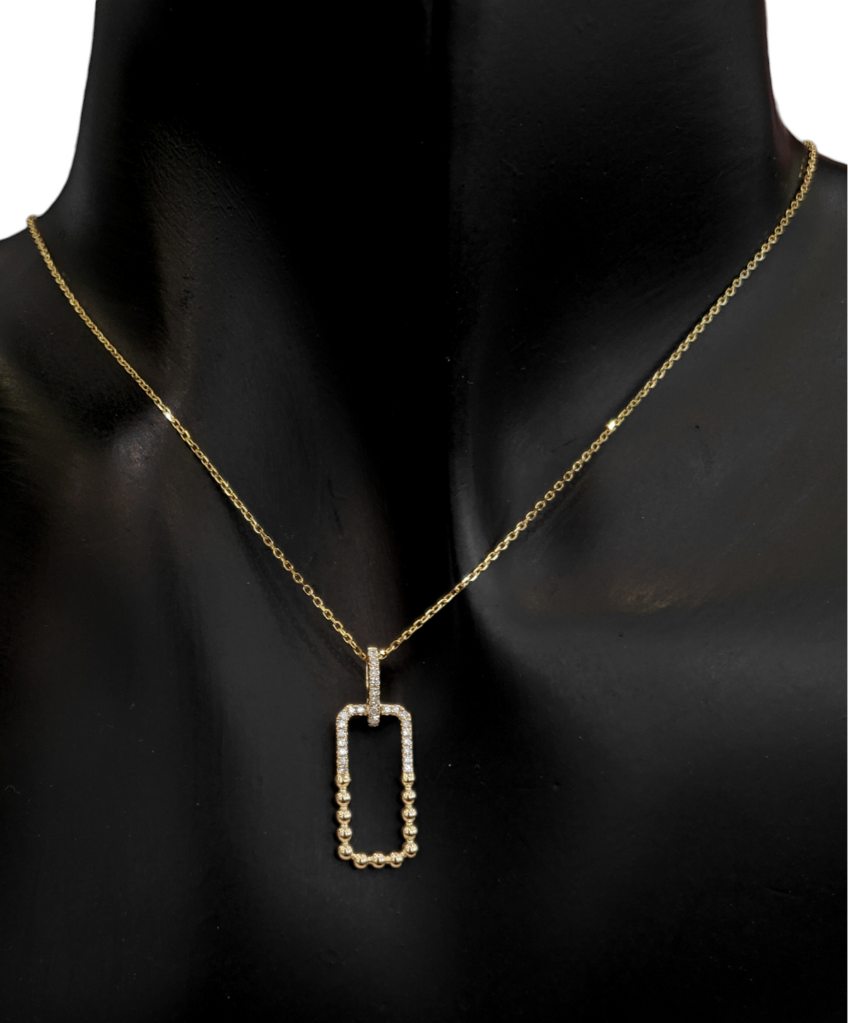 14K Yellow Gold 0.08 cttw Diamond Pendant