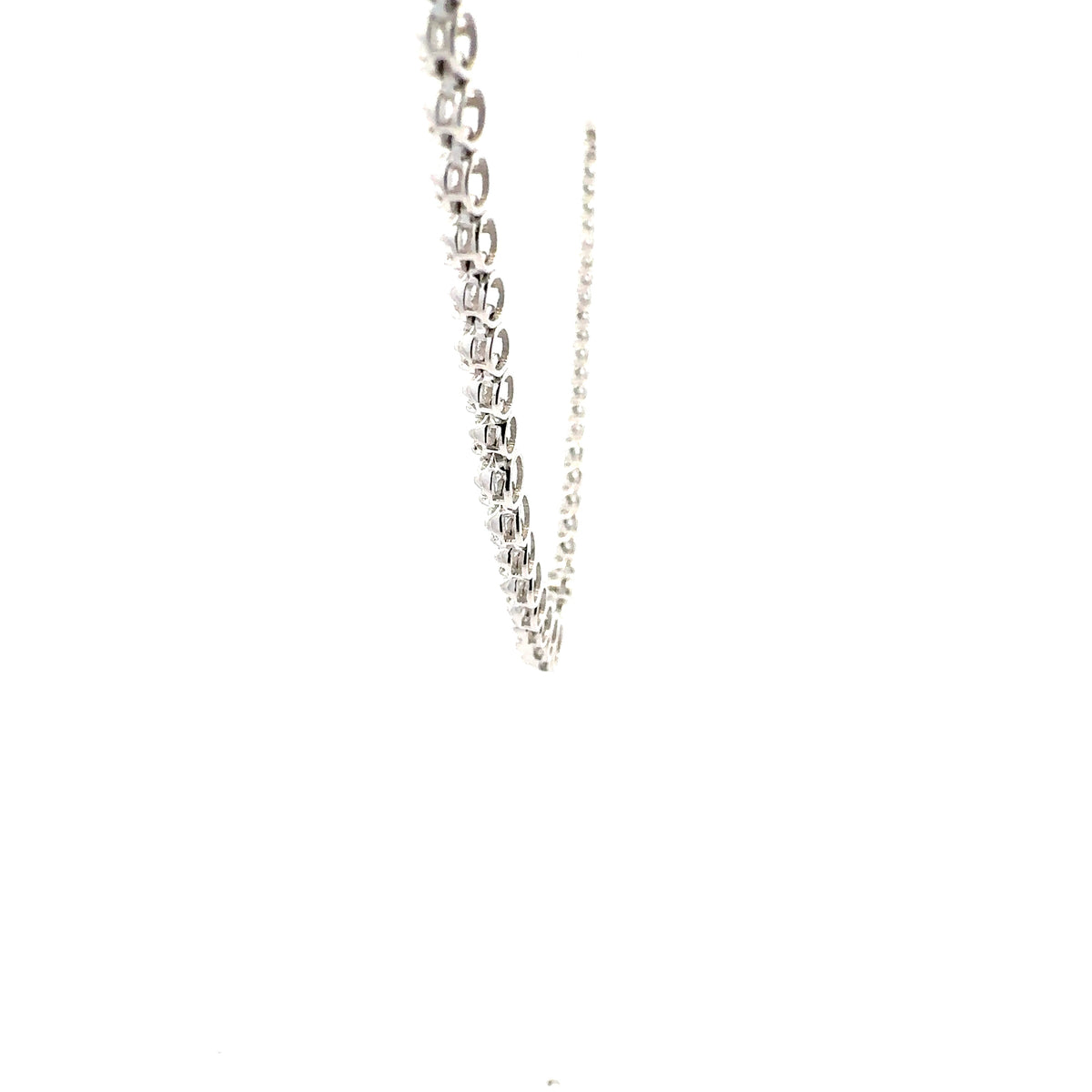 14K White Gold 5.00cttw Lab Grown Diamond  Strand - 18 Inches