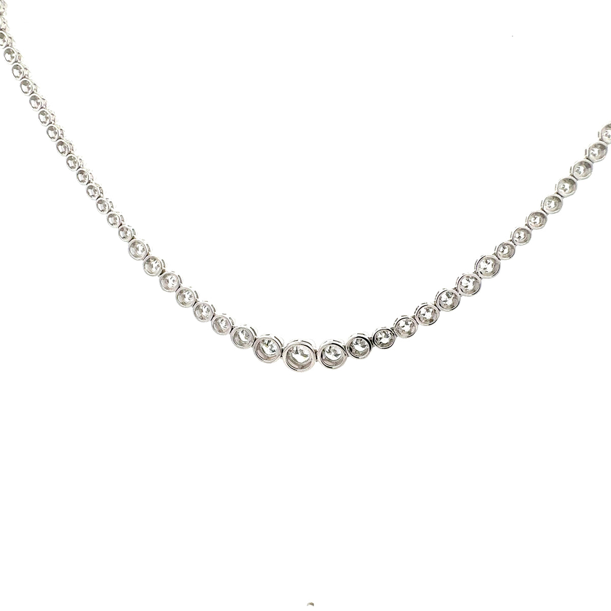 14K White Gold 5.00cttw Lab Grown Diamond  Strand - 18 Inches
