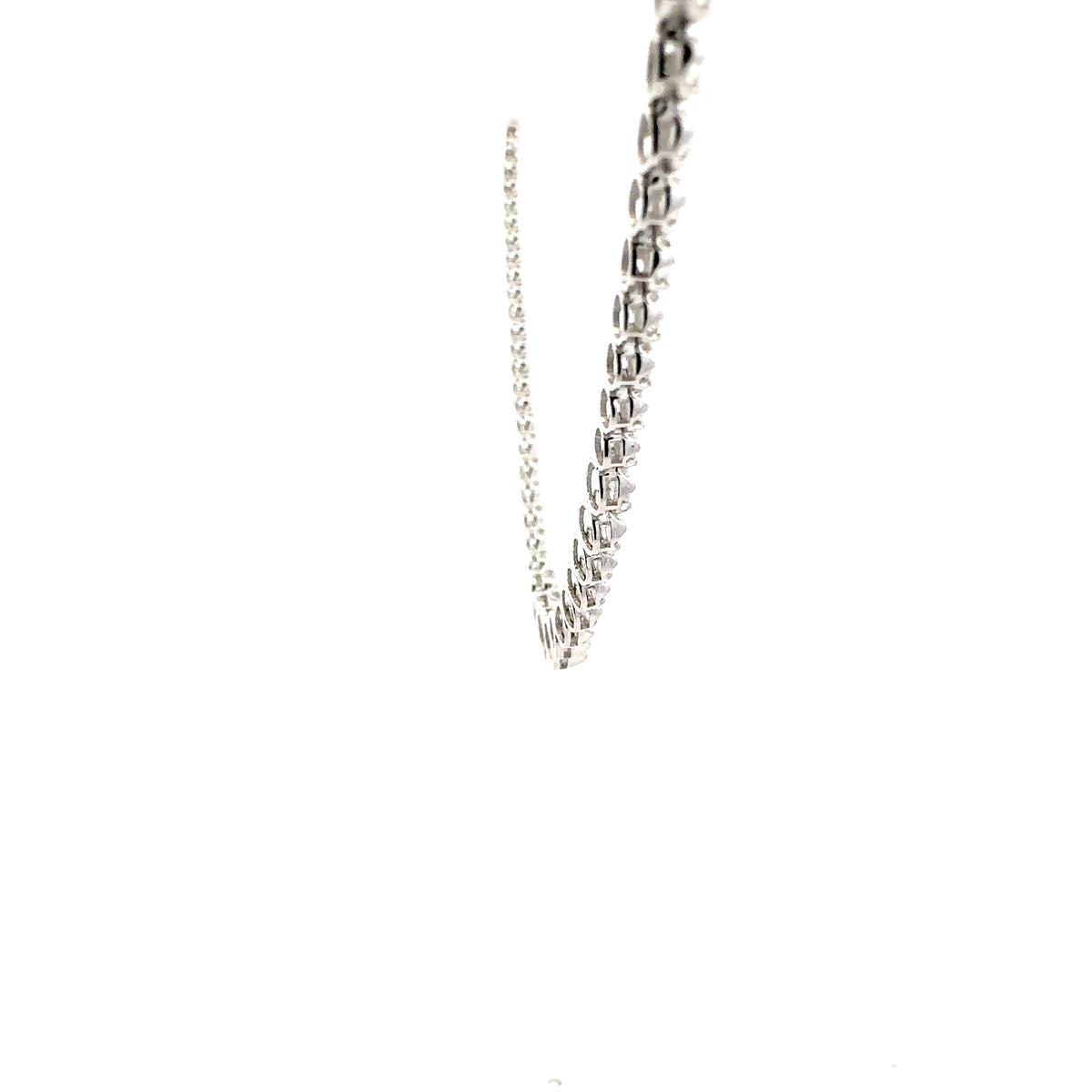 14K White Gold 5.00cttw Lab Grown Diamond  Strand - 18 Inches