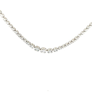 14K White Gold 10.00cttw Lab Grown Diamond  Strand - 18 Inches