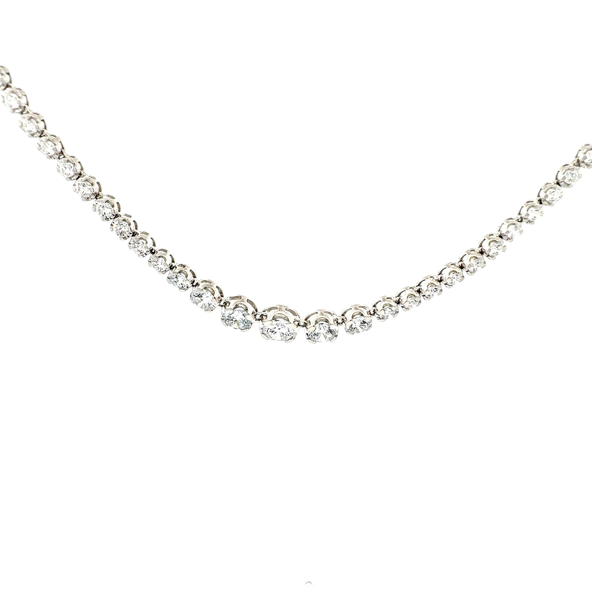 14K White Gold 10.00cttw Lab Grown Diamond  Strand - 18 Inches