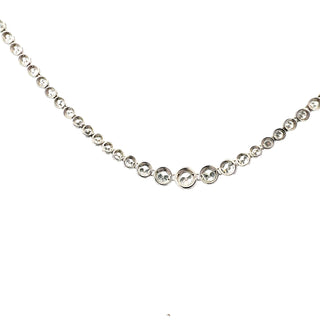 14K White Gold 10.00cttw Lab Grown Diamond  Strand - 18 Inches