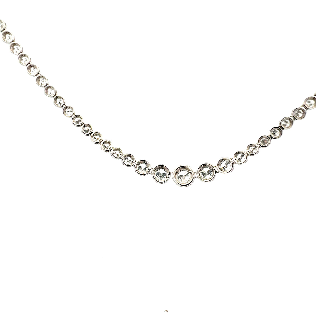 14K White Gold 10.00cttw Lab Grown Diamond  Strand - 18 Inches