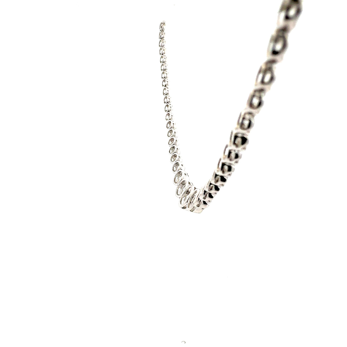 14K White Gold 10.00cttw Lab Grown Diamond  Strand - 18 Inches