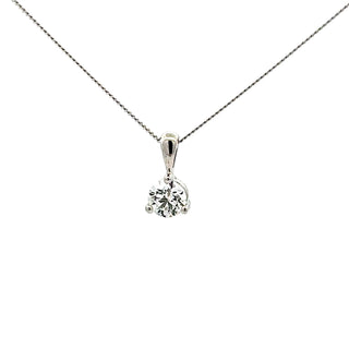 10K White Gold 0.70cttw Lab Grown Diamond Necklace - 18 Inches