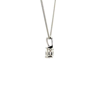 10K White Gold 0.70cttw Lab Grown Diamond Necklace - 18 Inches