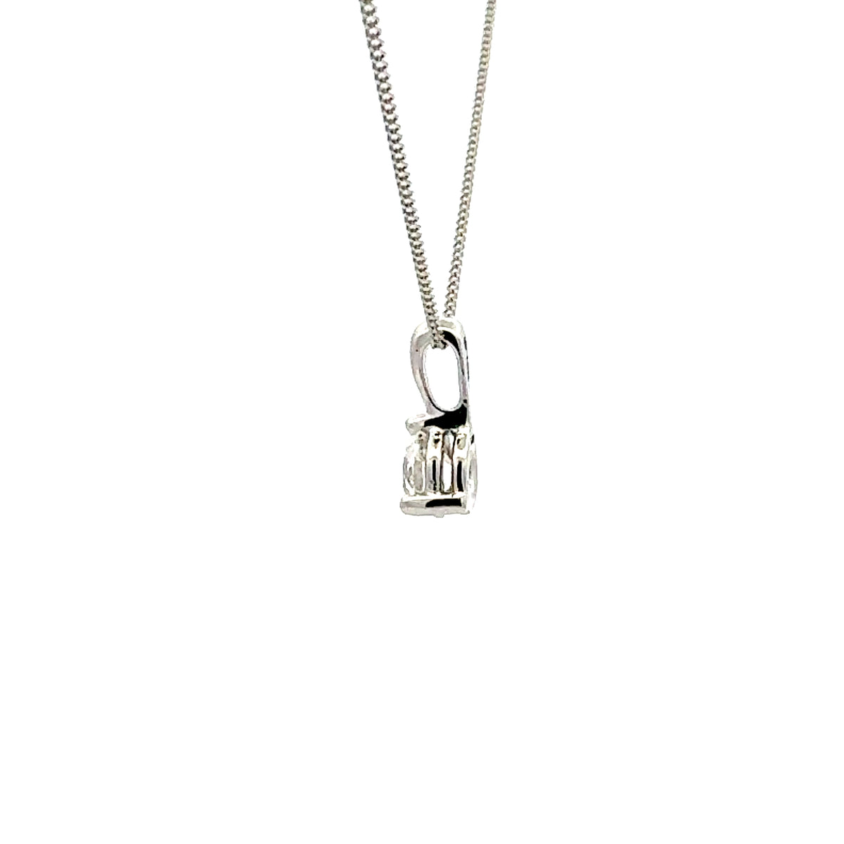 10K White Gold 0.70cttw Lab Grown Diamond Necklace - 18 Inches