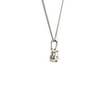 10K White Gold 0.70cttw Lab Grown Diamond Necklace - 18 Inches
