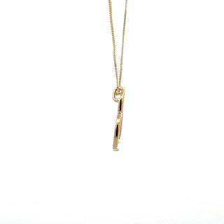 10K Yellow Gold 0.03cttw Canadian Diamond Heart Pendant, 18"