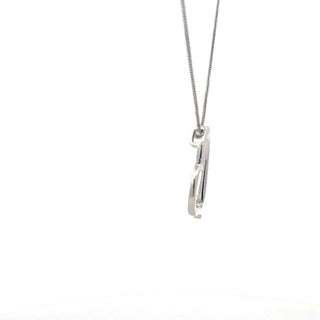 10K White Gold 0.03cttw Canadian Diamond Heart Pendant, 18"