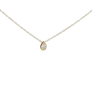 10K Lab Grown Diamond Bezel Set Necklace