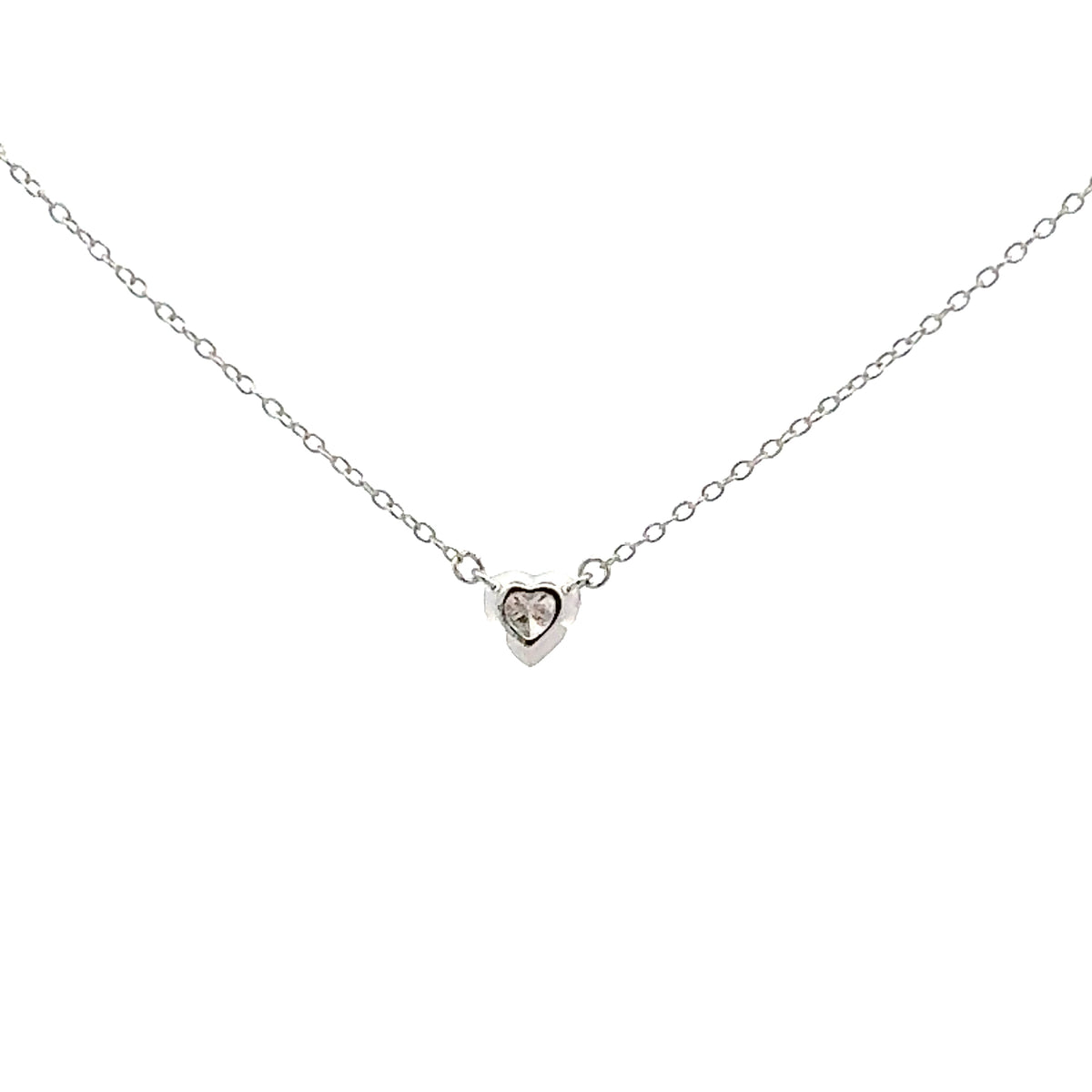 10K Lab Grown Diamond Bezel Set Necklace