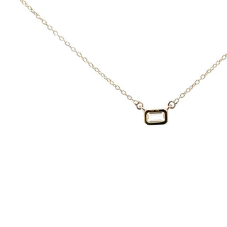 10K Lab Grown Diamond Bezel Set Necklace