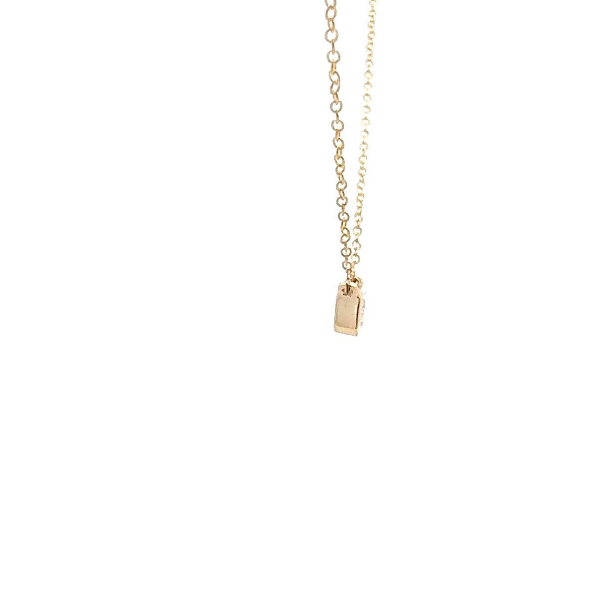 10K Lab Grown Diamond Bezel Set Necklace