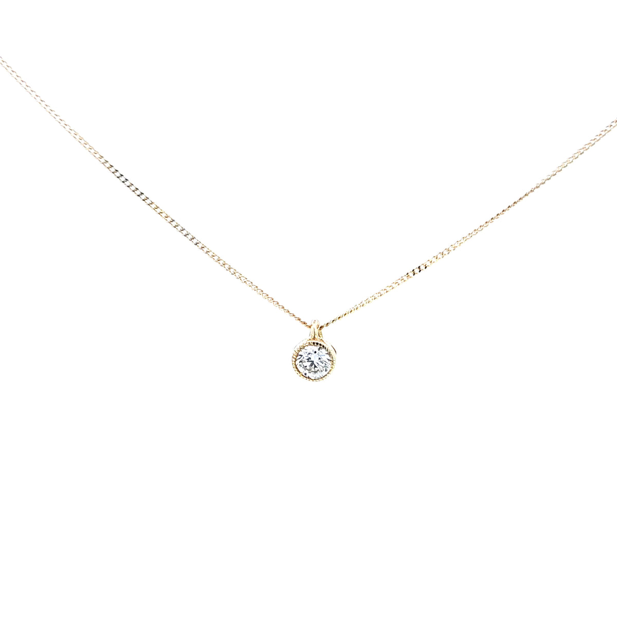 10K Yellow Gold 0.30cttw Lab Grown Diamond Necklace - 18 Inches