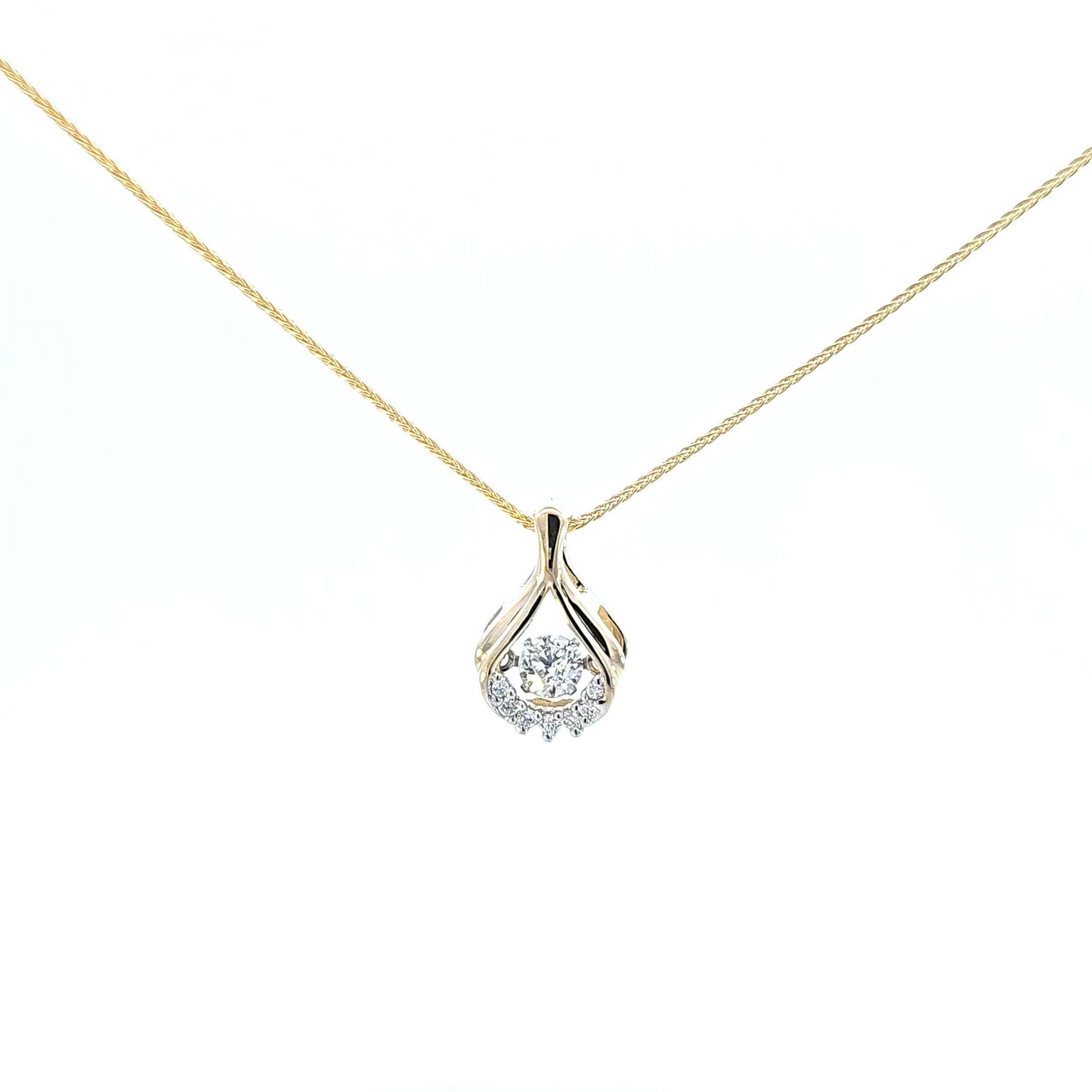 10K White Gold Diamond Necklace