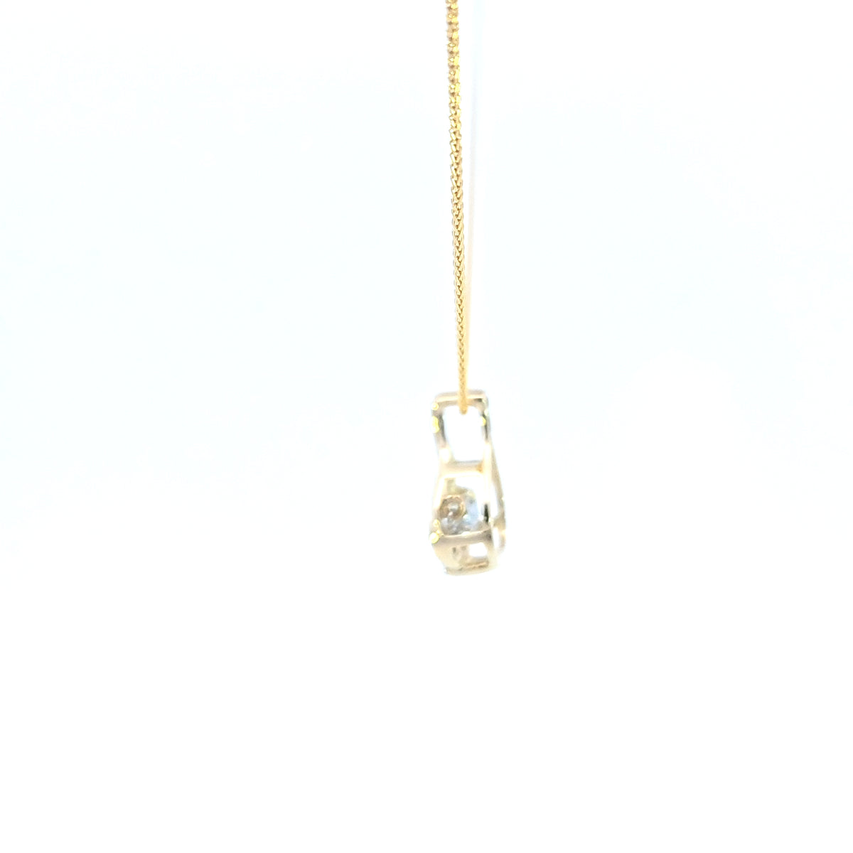 10K Yellow and White Gold Diamond Necklace