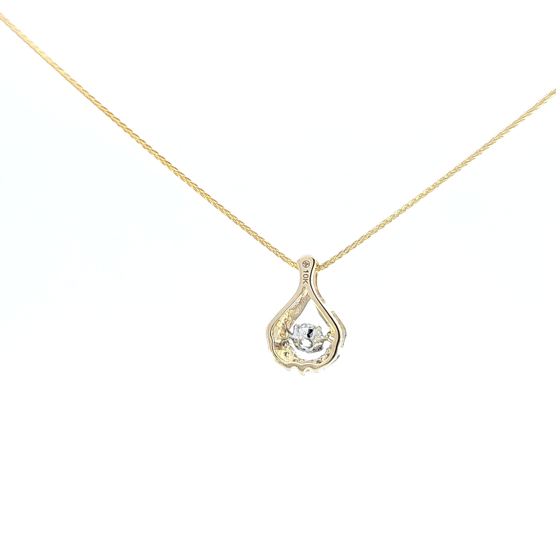 10K White Gold Diamond Necklace