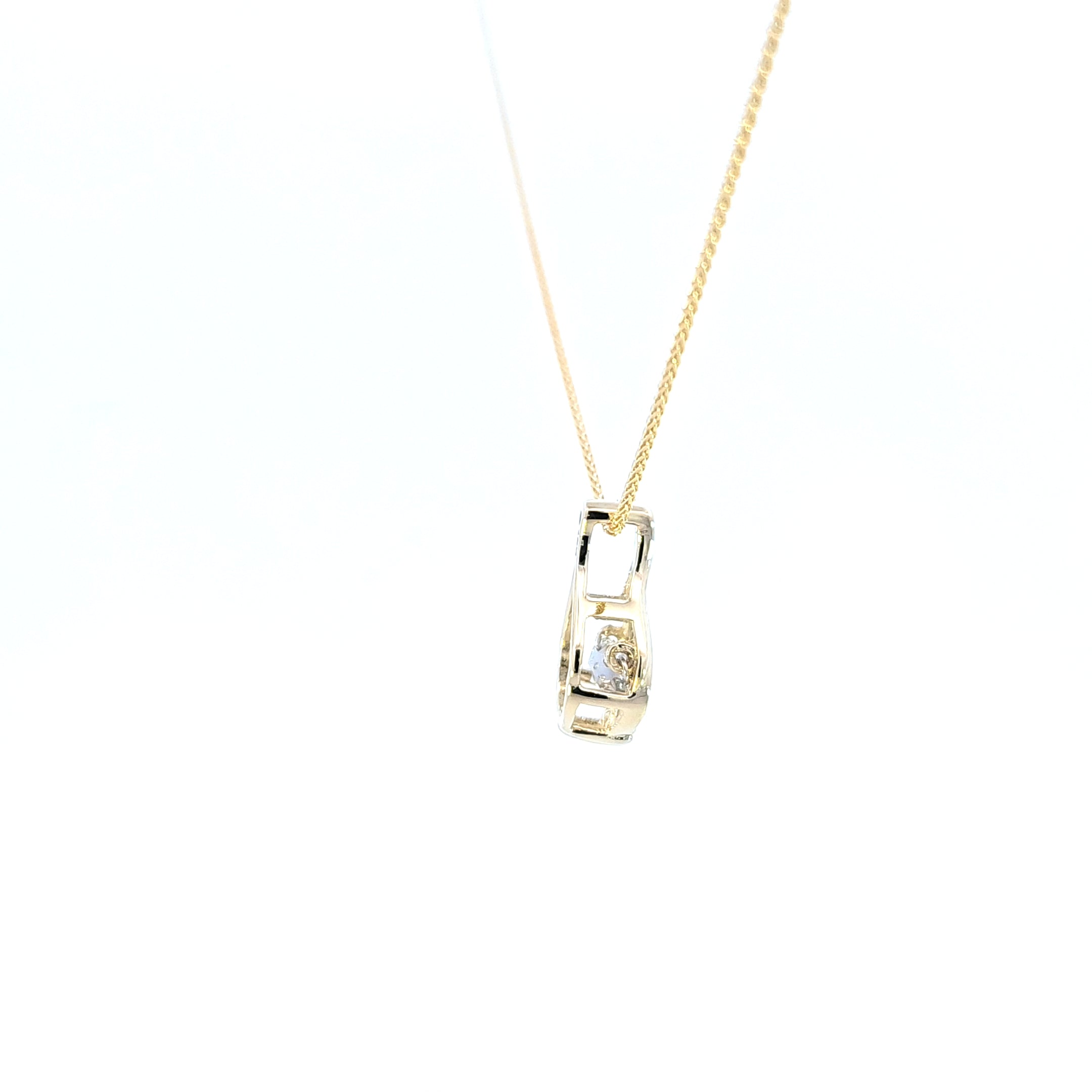 10K White Gold Diamond Necklace