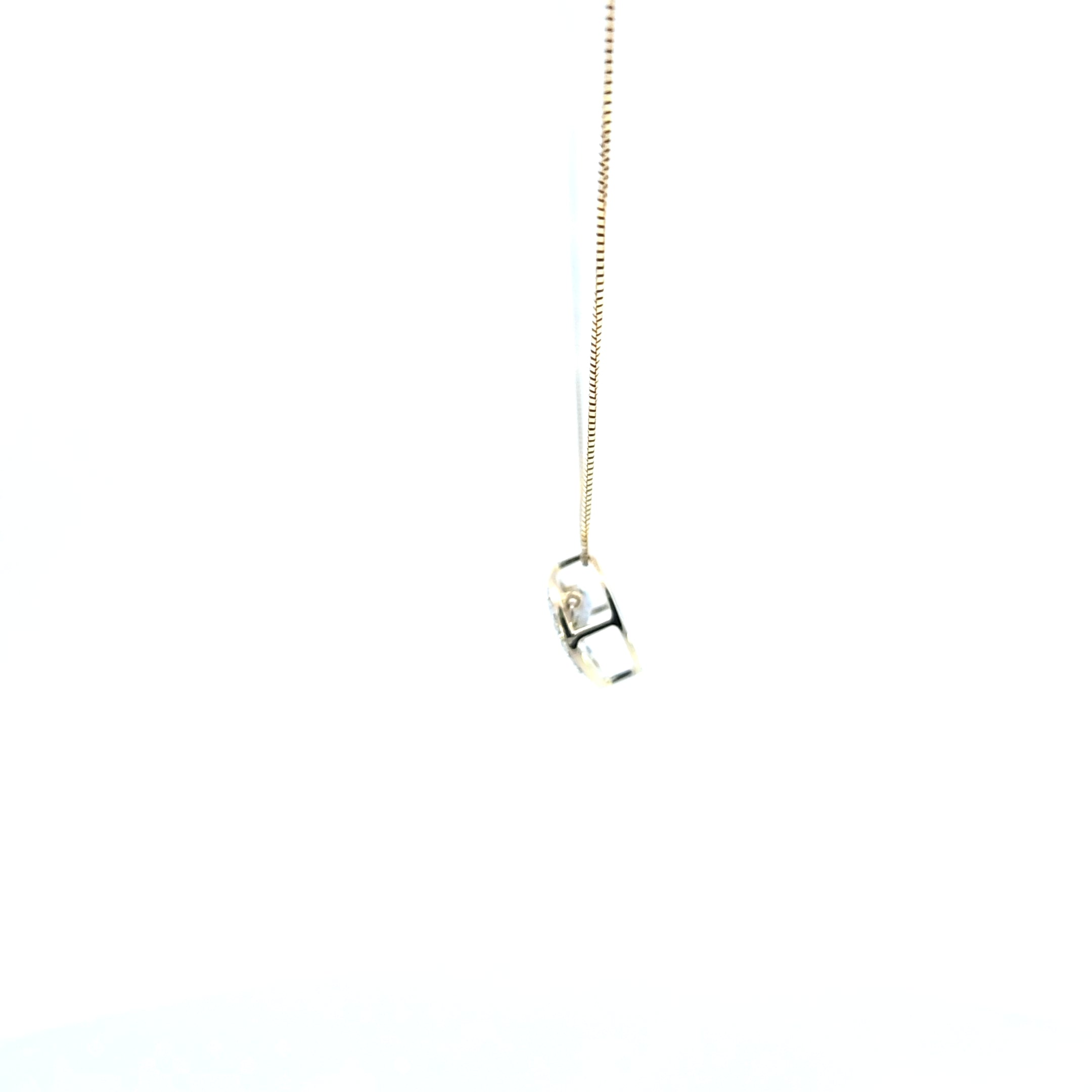 10K Yellow Gold and White Gold Pulse Diamond Necklace
