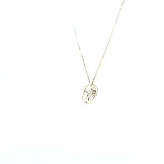 10K Yellow Gold and White Gold Pulse Diamond Necklace