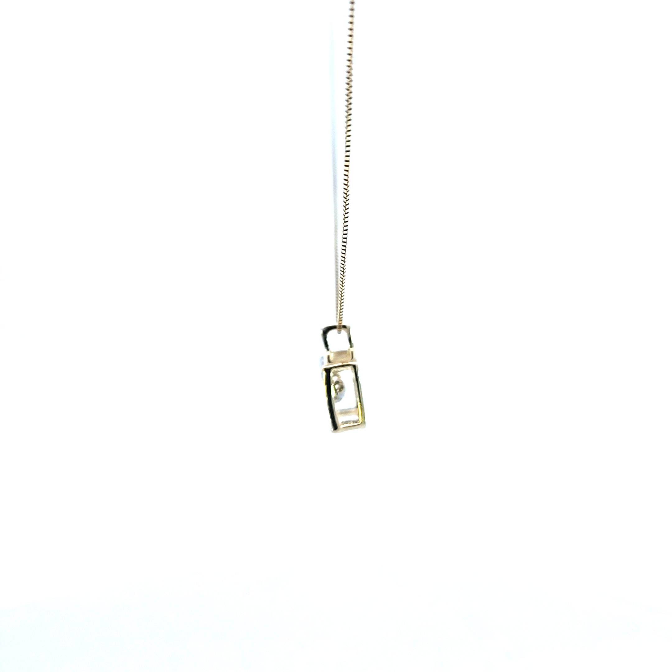 10K Yellow and White Gold Pulse Diamond Necklace