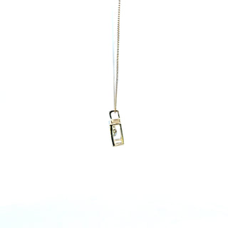 10K Yellow and White Gold Pulse Diamond Necklace