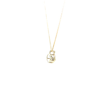 10K Yellow and White Gold Pulse Diamond Necklace