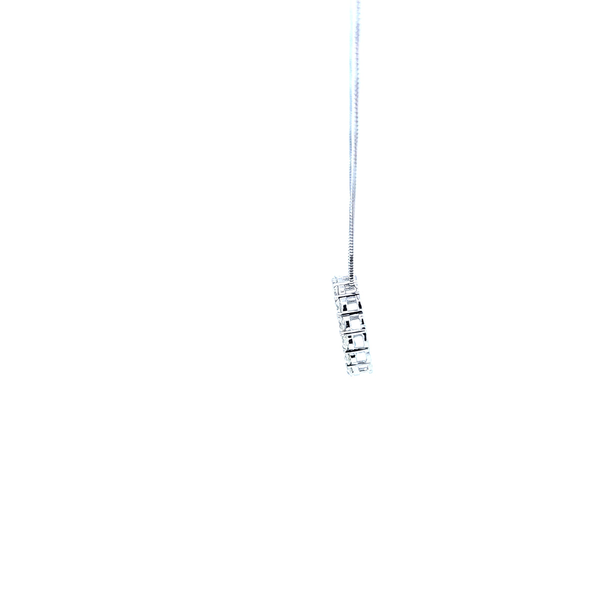 10K White Gold Diamond Necklace