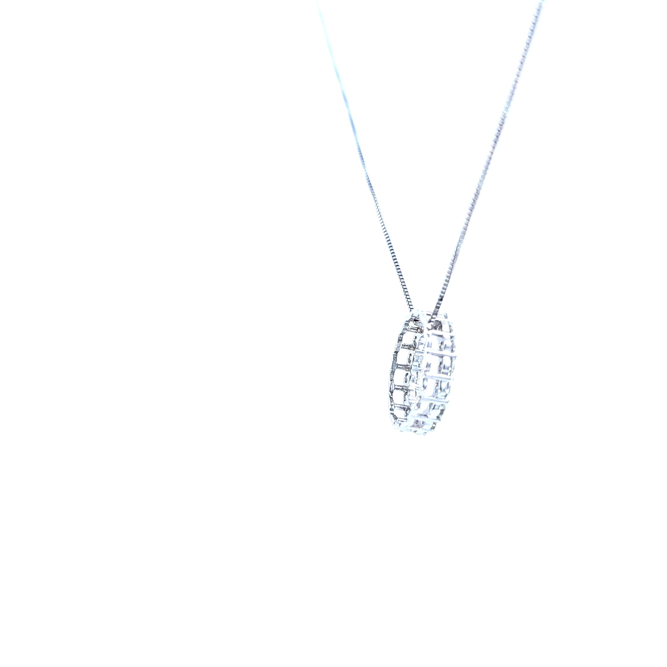 10K White Gold Diamond Necklace