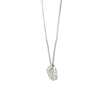 14K White Gold 0.34cttw Diamond Necklace, 18"