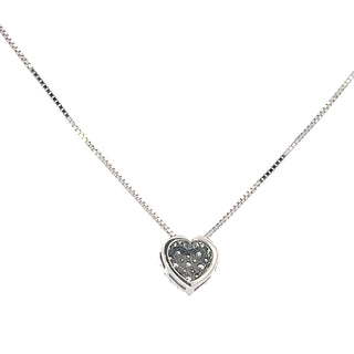 14K White Gold 0.34cttw Diamond Necklace, 18"