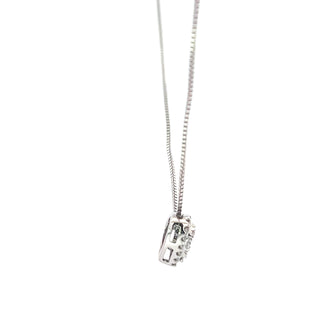 14K White Gold 0.34cttw Diamond Necklace, 18"