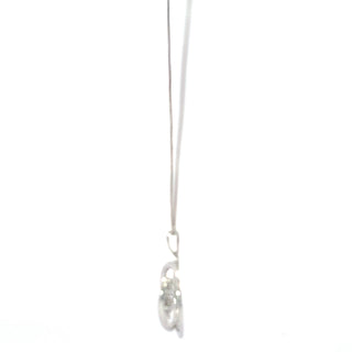 10K White Gold Diamond Necklace 18"