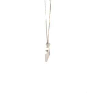 Sterling Silver Diamond Necklace - Rhomb Pendant