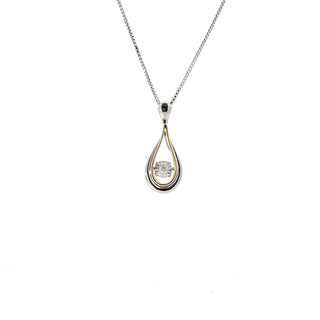 Sterling Silver and 10k Yellow Gold Diamond Illuminaire Necklace