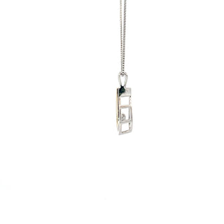 Sterling Silver and 10k Yellow Gold Diamond Illuminaire Necklace