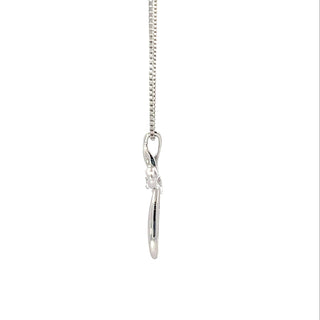Sterling Silver Diamond Cross Necklace