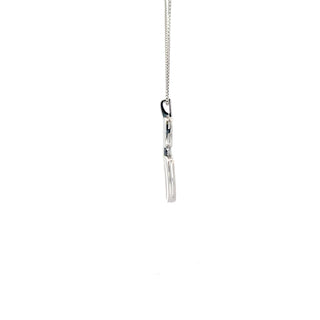 Sterling Silver Diamond Double O Necklace