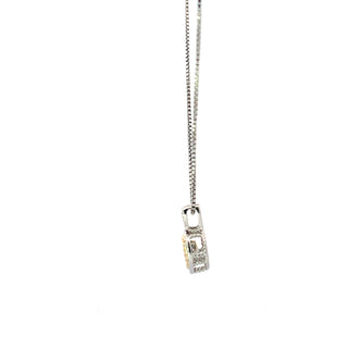 Sterling Silver and 10K Yellow Gold Dancer Diamond Pendant