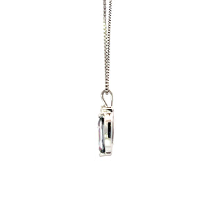 Sterling Silver Mystic Topaz + Diamond Necklace 18"