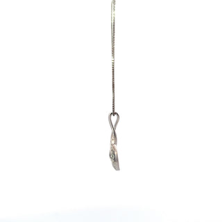 Sterling Silver Diamond Tie Necklace 18"
