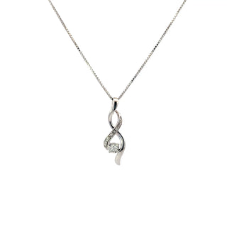 Sterling Silver Diamond Illuminaire Necklace 18"