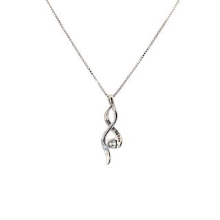 Sterling Silver Diamond Illuminaire Necklace 18"